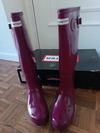 Botas Hunter moradas glossy T39