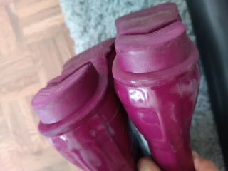 Botas Hunter moradas glossy T39