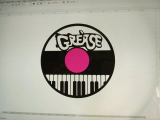 Silueta de vinilo Grease