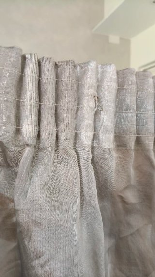 Tende lunghe argentate
