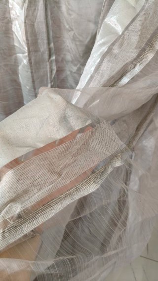 Tende lunghe argentate