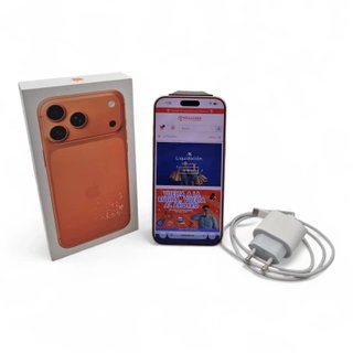 IPHONE 17 PRO MAX 256GB 100% SALUD BATERIA NARANJA + CAJA + CARGADOR