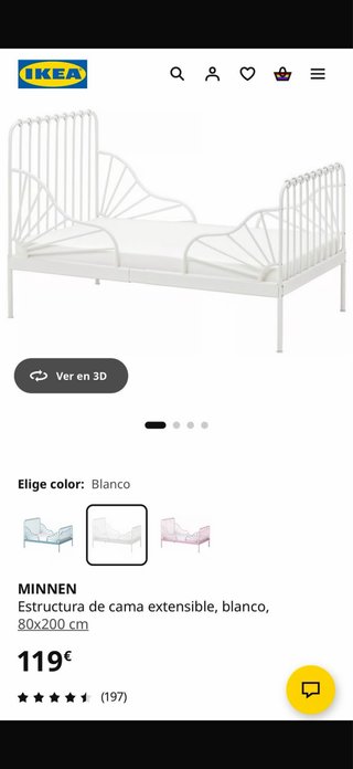 Cama extensible infantil MINNEN IKEA