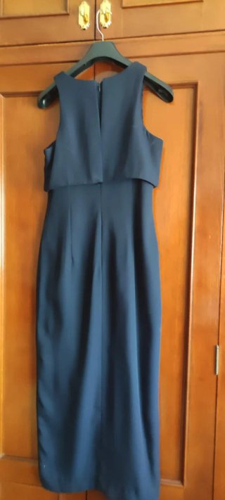 Vestido largo fiesta con chal