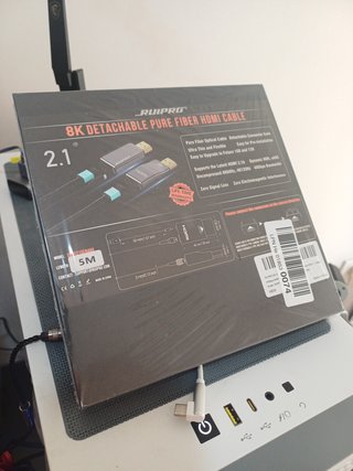 RUIPRO HDMI 2.1 8K, fibra óptica pura blindado 48g