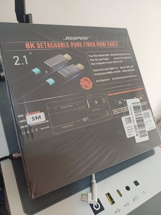 RUIPRO HDMI 2.1 8K, fibra óptica pura blindado 48g