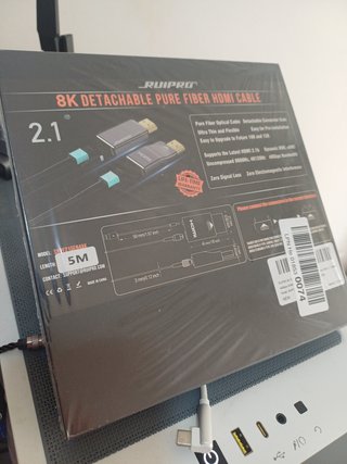 RUIPRO HDMI 2.1 8K, fibra óptica pura blindado 48g