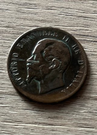 Moneta da 10 centesimi del Regno d'Italia del 1863