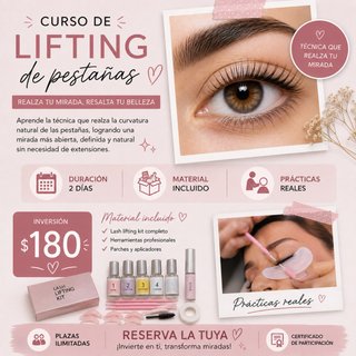 Realizo cursos de lifting de pestañas