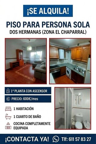 Alquiler piso dos hermanas