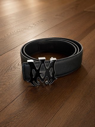 Cintura in pelle nera