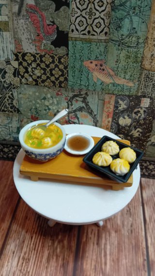 Casa delle bambole set cibo orientale