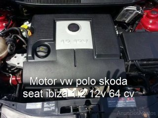 Motor vw polo skoda seat ibiza 1.2 12v 64 cv