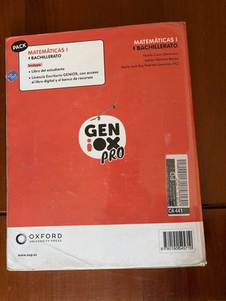 Matemáticas I 1 Bachillerato : Geniox