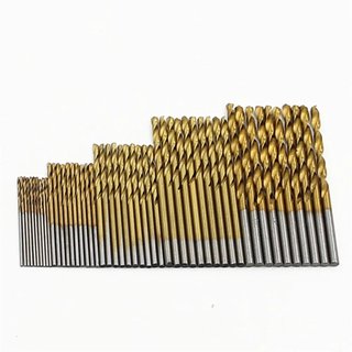 100 Brocas HSS Metal Doradas y Plateadas