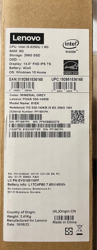 Ordenador portatil Lenovo Yoga 530