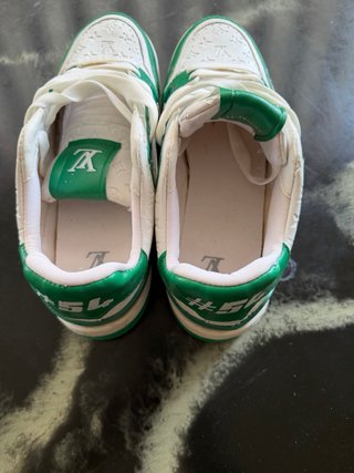 Scarpe Louis Vuitton Bianche Verdi Usate