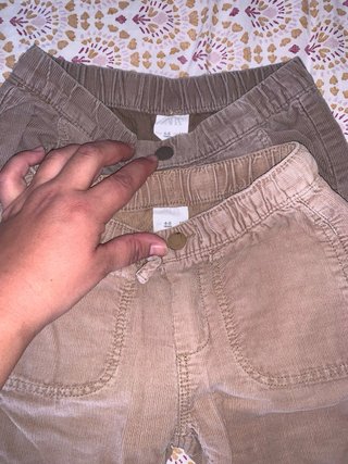 2 pantalones pana marrón 4-5 años