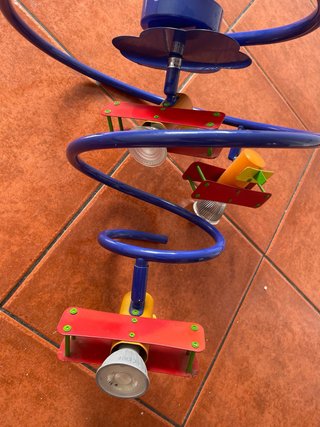 Lámpara infantil espiral 3 focos como aviones