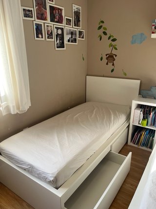 Estructura cama 90x200 cm MALM IKEA con cajones
