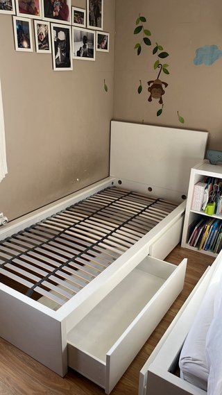 Estructura cama 90x200 cm MALM IKEA con cajones