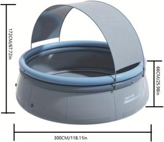 Piscina inflable con techo 3m