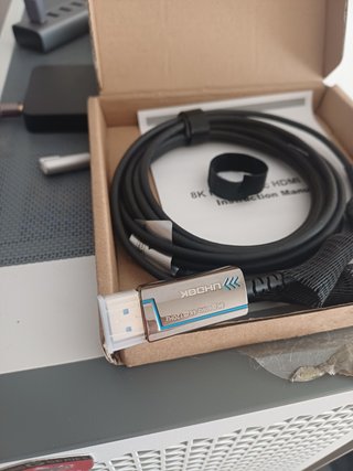 Cable hdmi  fibra óptica fina 8K HDMI 2,1, 8K60Hz