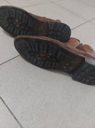 Botines de piel marrones vintage para hombre