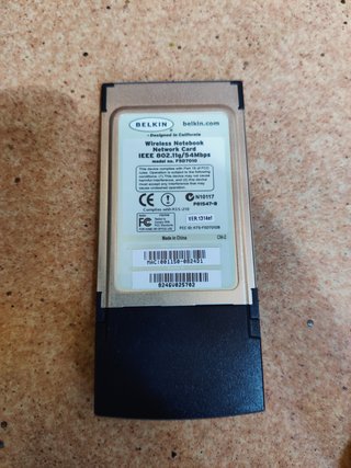 Tarjeta Red WiFi Belkin PCMCIA 54 Mbps