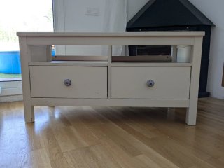 Mueble TV Hemnes Ikea madera blanco