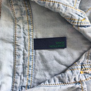 Camisa Benetton jeans claro talle xs