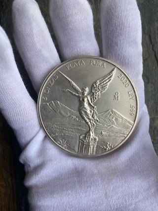 Moneda 5oz Plata Pura Libertad 2020