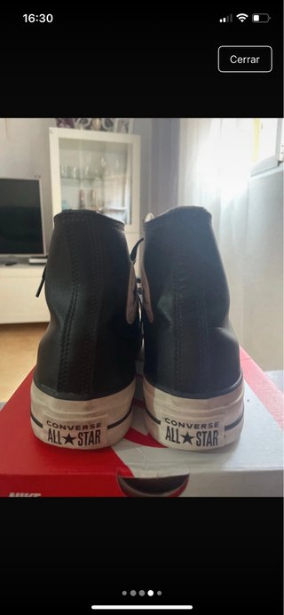 Zapatillas Converse negras de cuero