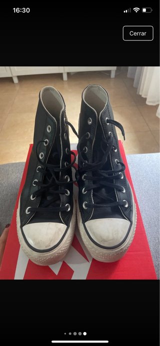 Zapatillas Converse negras de cuero