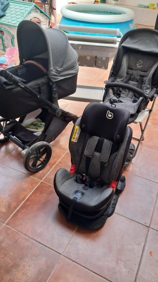 Lote Bebé Completo: Carrito/ silla coche/ bañera