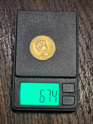 80 Reales Oro Isabel II 1839