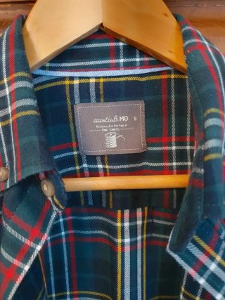 Camisa xadrez T.S. verde e multicolor