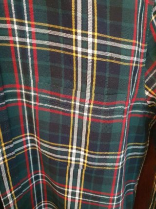 Camisa xadrez T.S. verde e multicolor