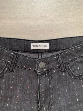 Pantalon recto de Brownie talla 34 de color gris