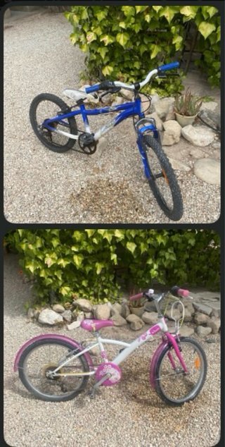 2 bicicletas niña y niño 1 bicicleta 75€