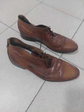 Zapatos piel marrón hombre vintage