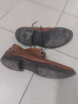Zapatos piel marrón hombre vintage