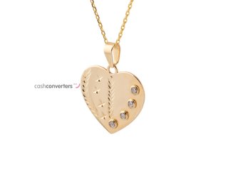 cadena oro 18k con piedra con circonita 23cm