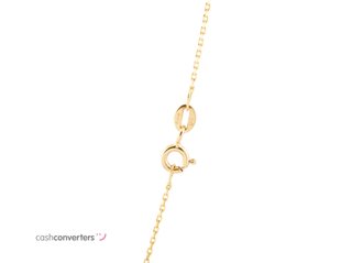 cadena oro 18k con piedra con circonita 23cm