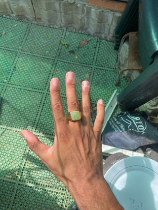 Anillo Sello Dorado Hombre