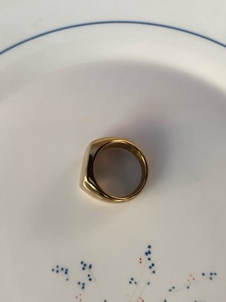 Anillo Sello Dorado Hombre