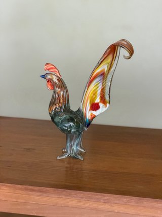 Figura Gallo Murano Multicolor