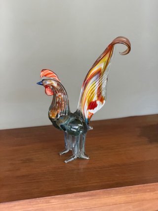 Figura Gallo Murano Multicolor