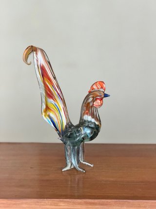 Figura Gallo Murano Multicolor