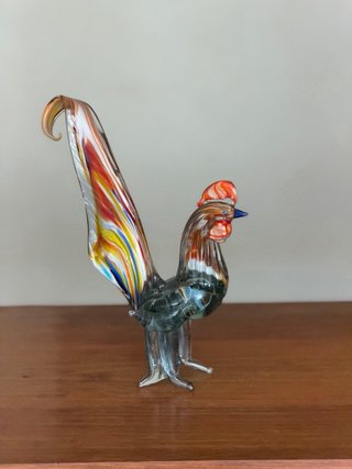 Figura Gallo Murano Multicolor